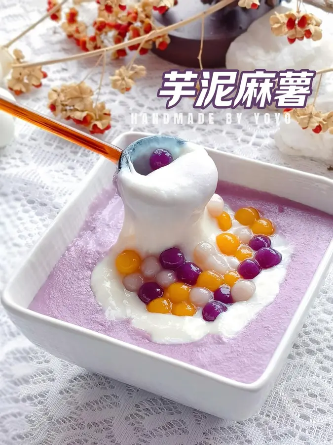 Glutinous taro mochi