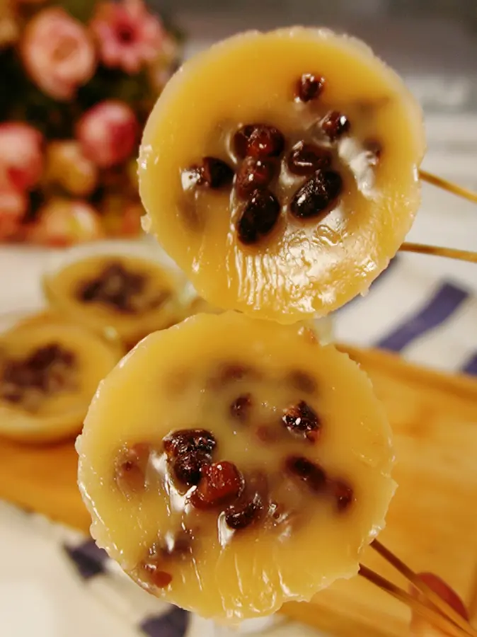 Sticky snacks, milk and red bean bowl cakes step 0