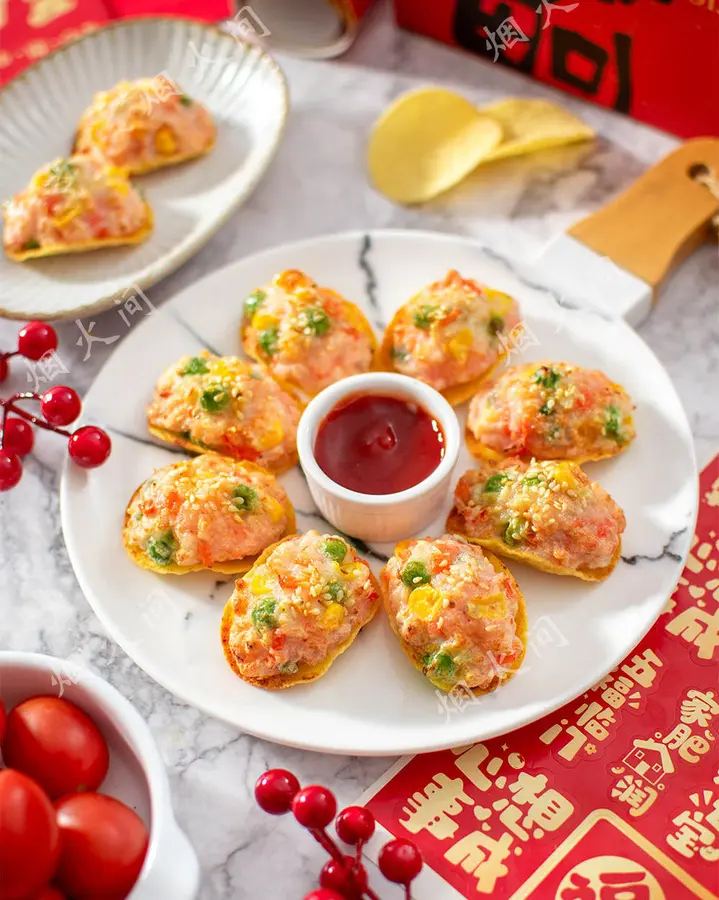  Quick Feast Snacks! Potato chips shrimp slip (air fryer)