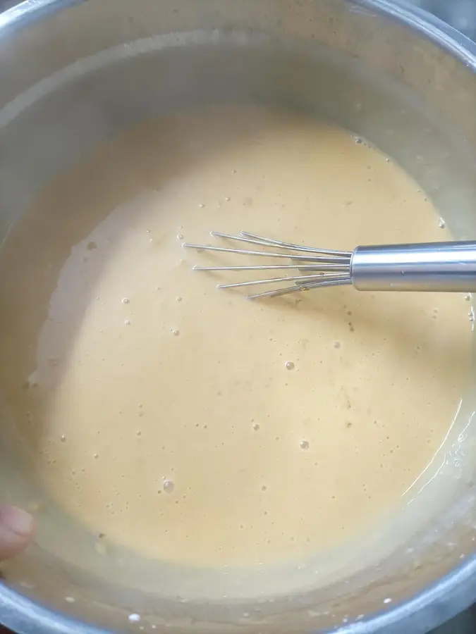 Caramel water chestnut cake (raw and cooked pulp). step 0