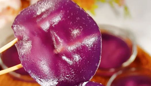 Glutinous snacks | Purple potato bowl cake with taro puree popping pulp