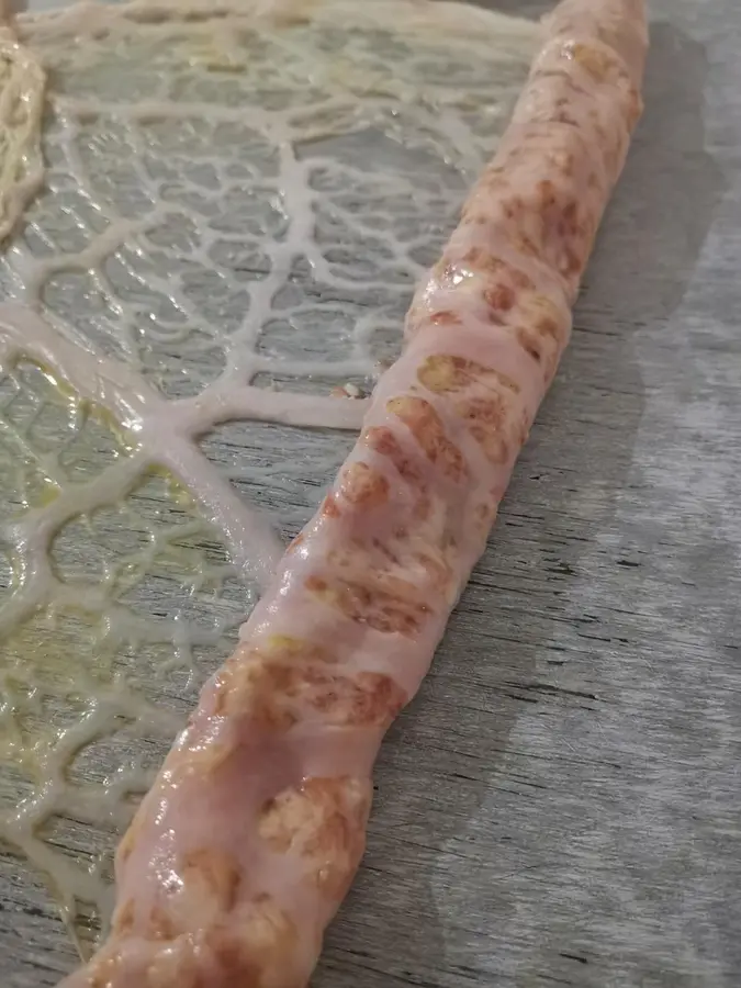 Pork net fat (spring) rolls, a screaming snack step 0