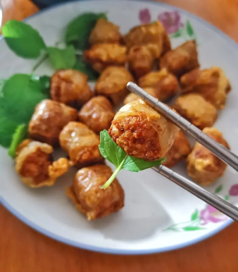 Pork net fat (spring) rolls, a screaming snack step 0