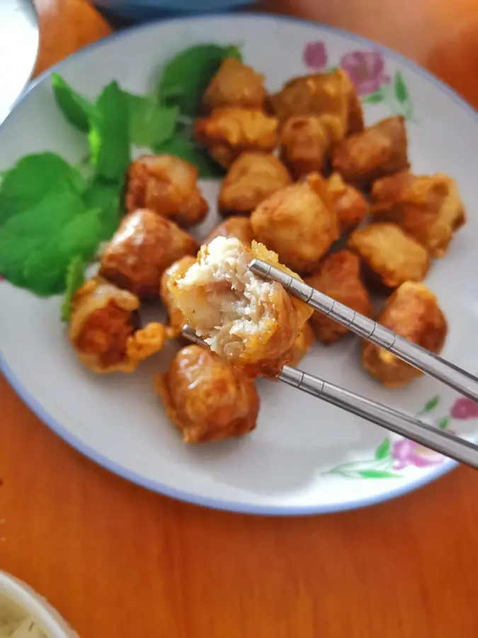 Pork net fat (spring) rolls, a screaming snack step 0