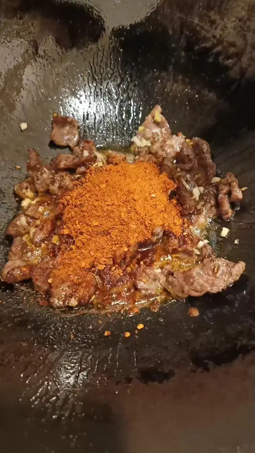 [Spicy beef] lazy version of toothpick beef step 0