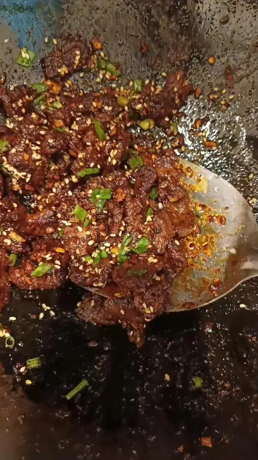 [Spicy beef] lazy version of toothpick beef step 0