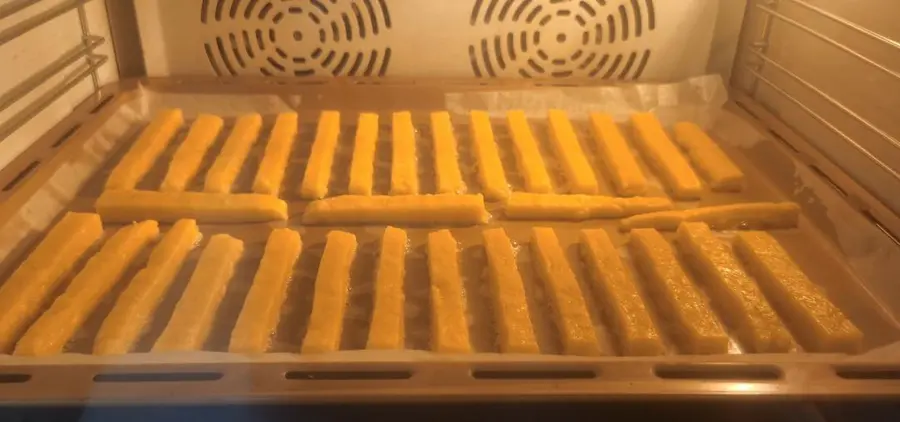 Crispy to the end of the cheese  cookie strips step 0