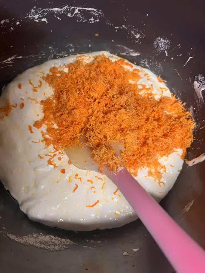 Meat floss, egg yolk, nougat biscuits step 0