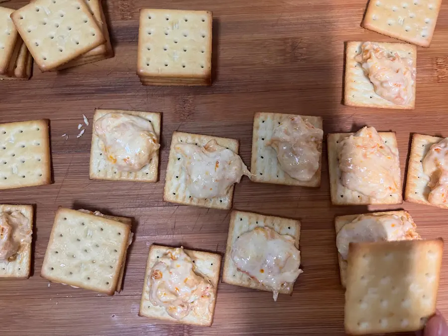 Meat floss, egg yolk, nougat biscuits step 0