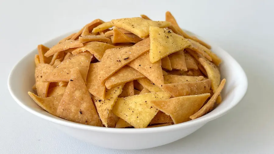 Homemade 0 sugar and low-fat roasted corn chips, so delicious that you can't stop step 0