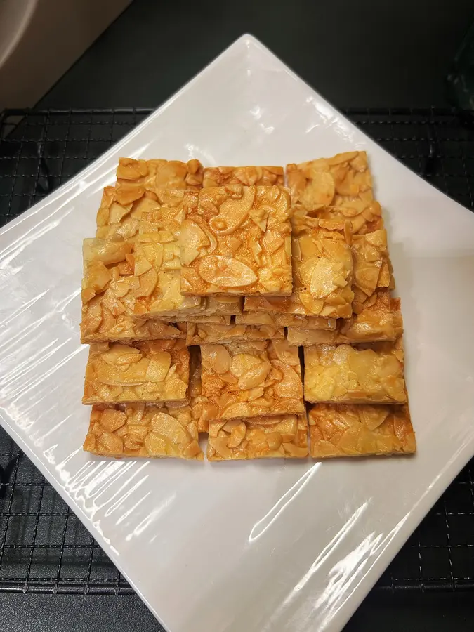 Crispy almond tiles