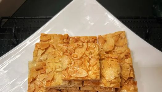 Crispy almond tiles