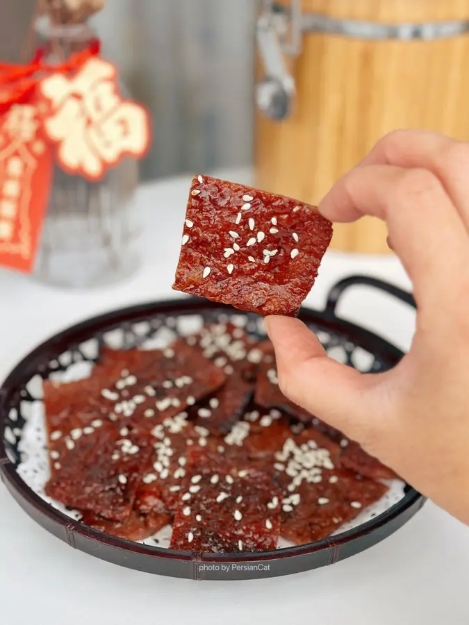 Chinese New Year's snacks 0 add homemade pork jerky step 0