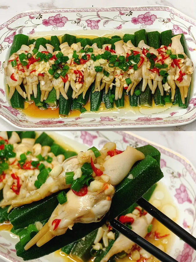 Recommend a satisfying Chinese New Year's Eve dinner menu ~ okra razor clams