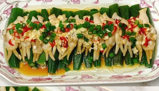 Recommend a satisfying Chinese New Year's Eve dinner menu ~ okra razor clams