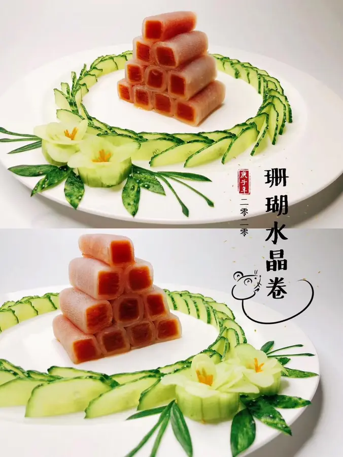 Chinese New Year's Eve Rice Series / Aperitifs Coral Crystal Roll