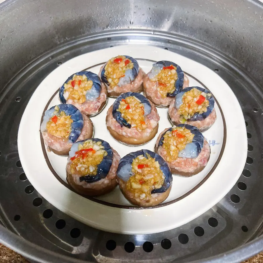 Chinese New Year's Eve Vegetable Reunion ~ Shiitake Shrimp Stuffed step 0