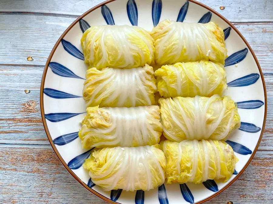 Chinese New Year's Eve Rice Recipe! !ï¸ Low fat and low calorie! !ï¸ Blessed and rich tofu egg cabbage rolls! !ï¸ So delicious that you can't stop step 0