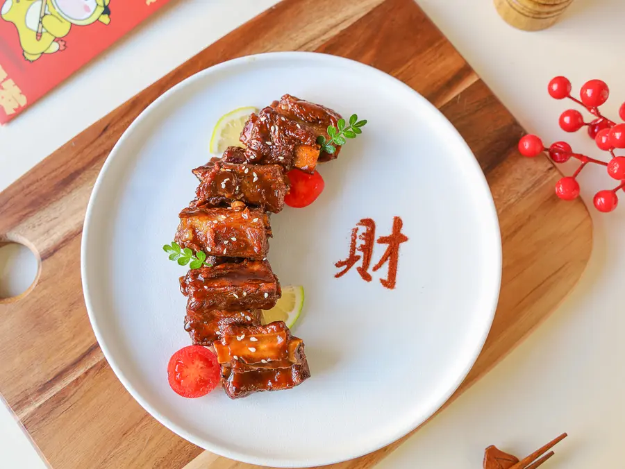 0 difficulty Chinese New Year's Eve dinner, plum ribs if it is very delicious step 0