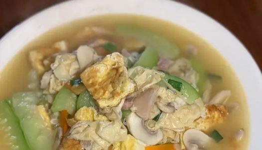 Taizhou home cooking - ginger egg roasted loofah