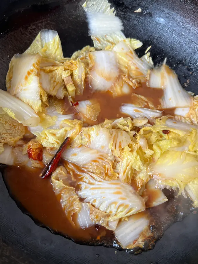 Vinegared cabbage slices step 0