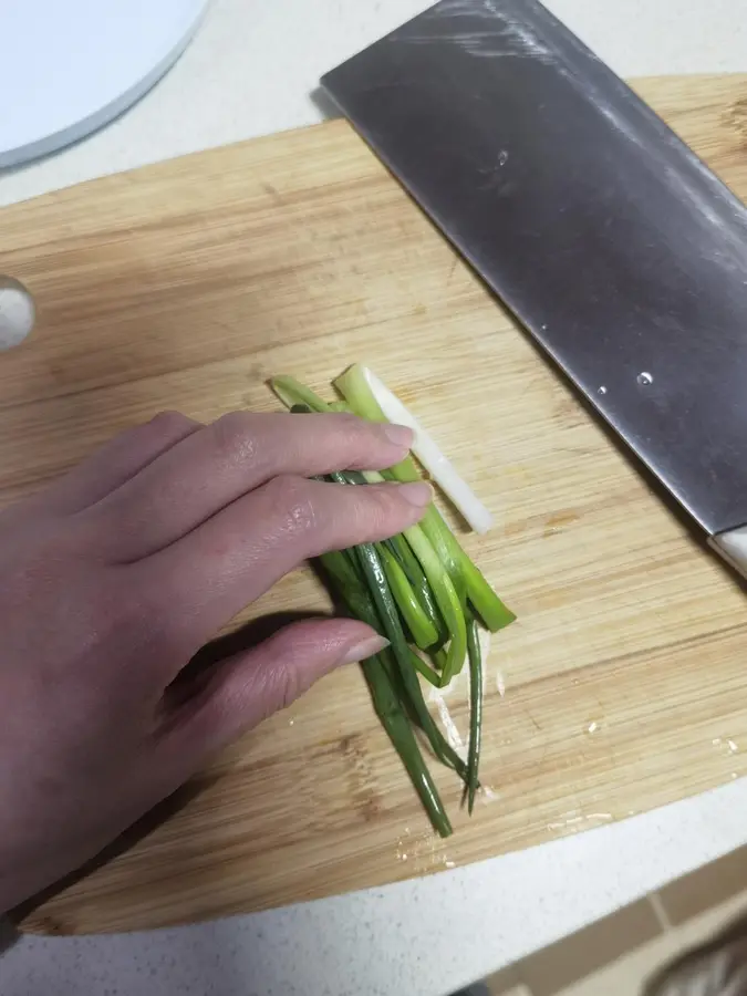 10 minutes of fast dish with scallion oil fillet step 0