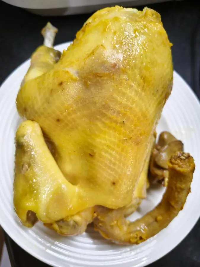 Rice cooker salt-baked chicken step 0