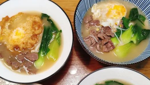 Egg beef and green vegetable noodles ~ simple and fast, to ensure a day's nutrition