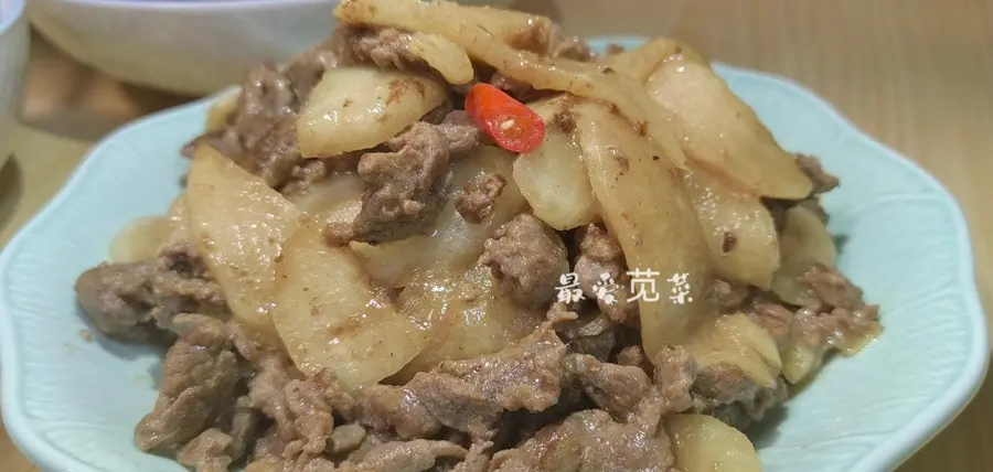 Simple and quick appetizer ~ Hakka radish sour stir-fried beef step 0