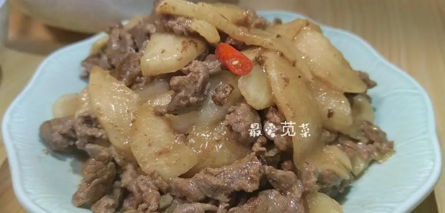 Simple and quick appetizer ~ Hakka radish sour stir-fried beef step 0