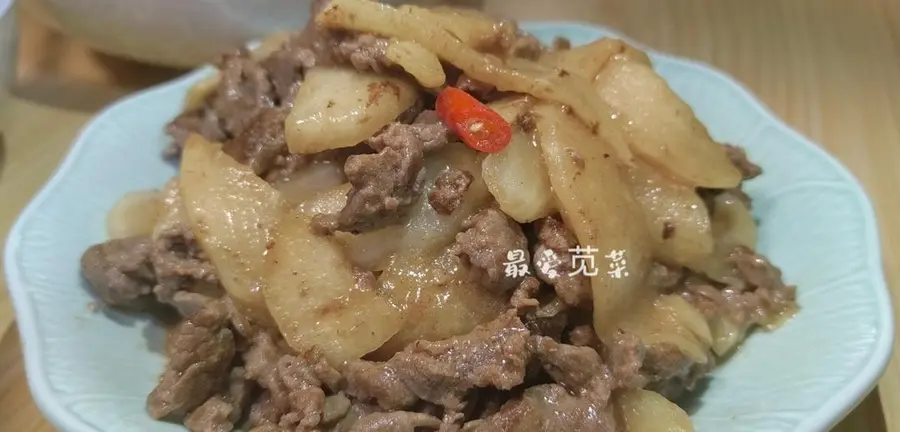 Simple and quick appetizer ~ Hakka radish sour stir-fried beef