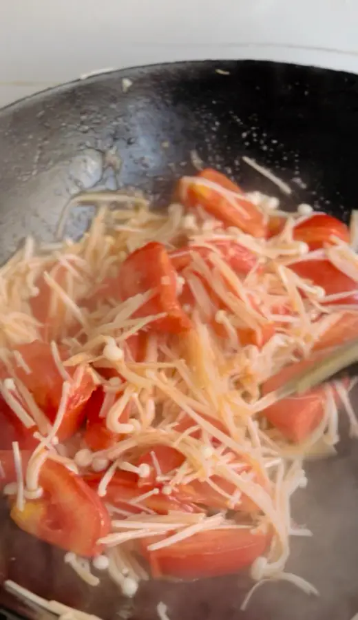 Tomato fat beef enoki mushroom, the delicious taste makes you want to stop! Quick dish step 0