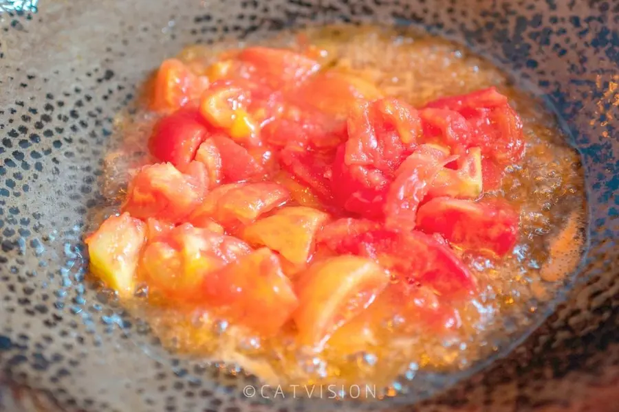 Summer appetizer fast dish|Hairy belly shrimp with tomato sauce is slippery step 0