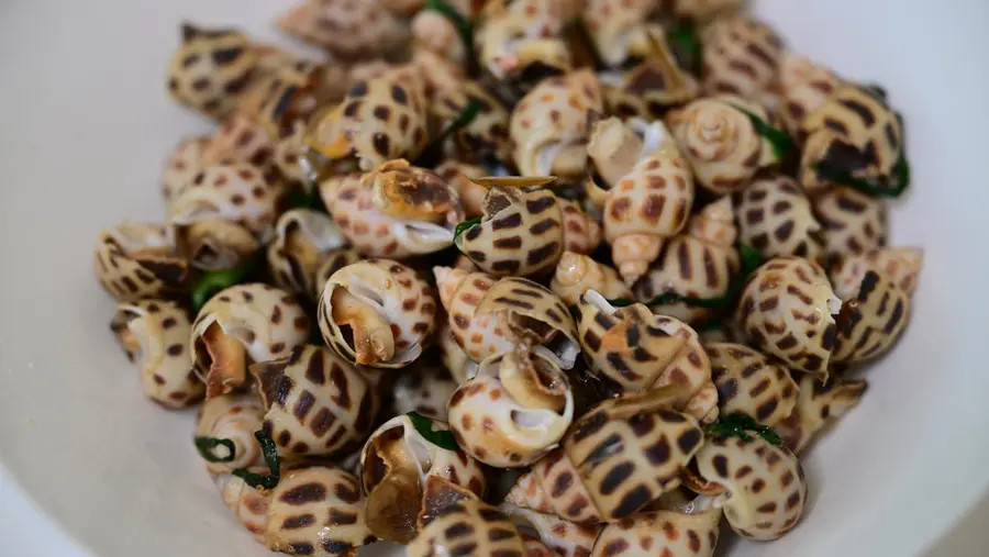 Delicious salt-baked snails step 0