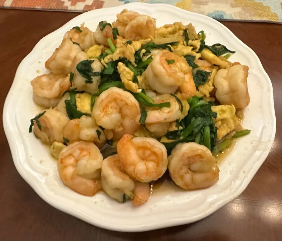 Kuaishou Healthy Fat Loss Meal: Stir-fried prawns with leeks and eggs