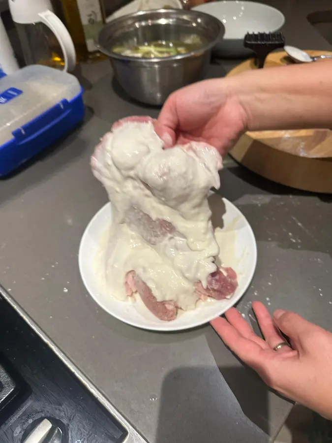 Crispy fried pork shoulder step 0