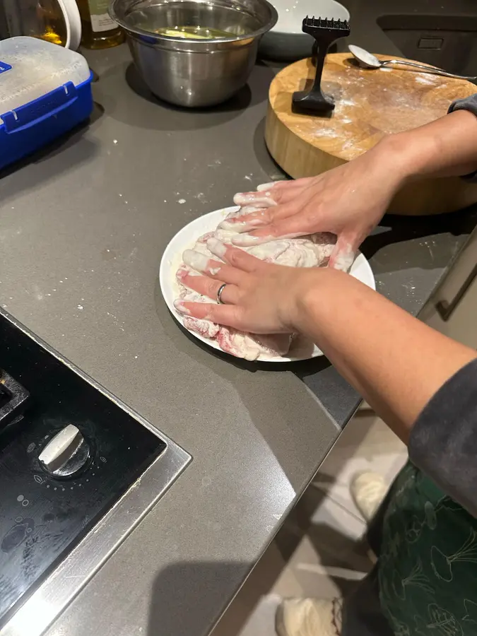 Crispy fried pork shoulder step 0