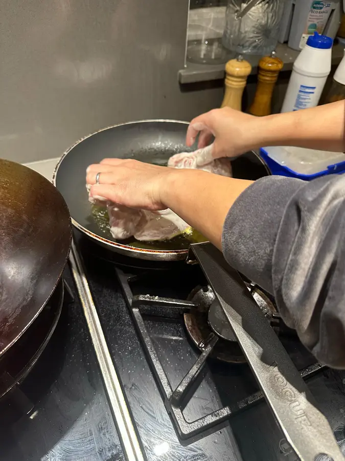 Crispy fried pork shoulder step 0