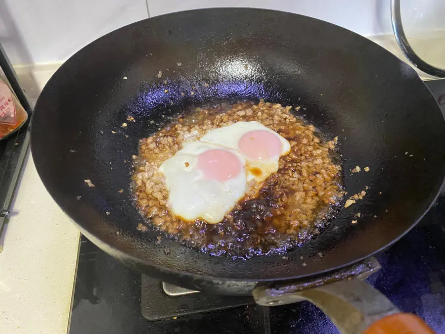 Meat omelette, rice bowl (super rice) step 0