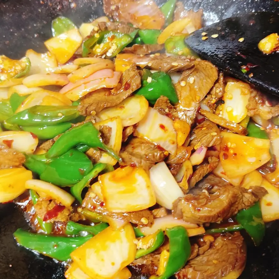 Dry pot beef ~ onion stir-fried beef step 0