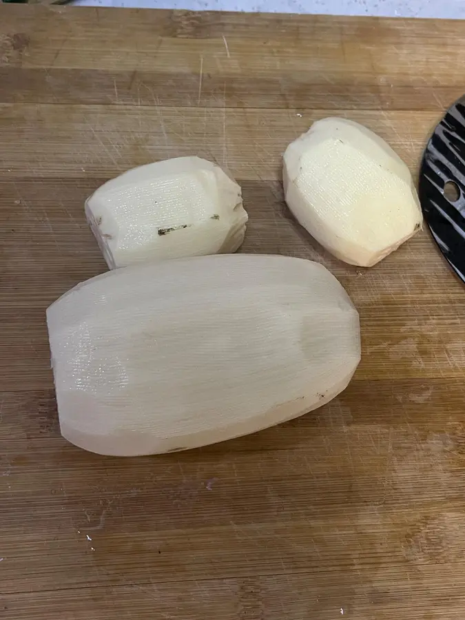 Crispy fried lotus root strips with rice step 0