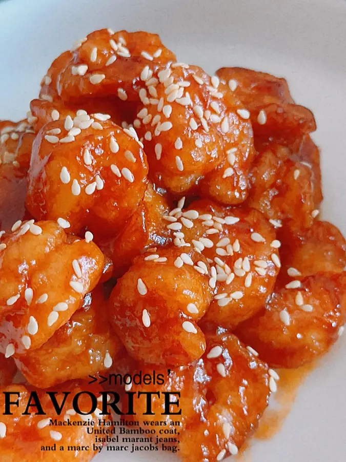 Quick dish ~ appetizer with rice ~ shrimp balls in tomato sauce or sweet and sour shrimp balls ~ step 0