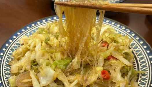 Quick Meal: Vermicelli fried cabbage