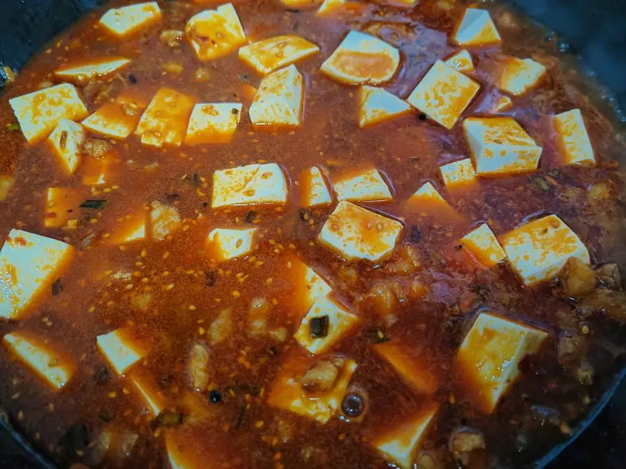 The next meal is mapo tofu step 0