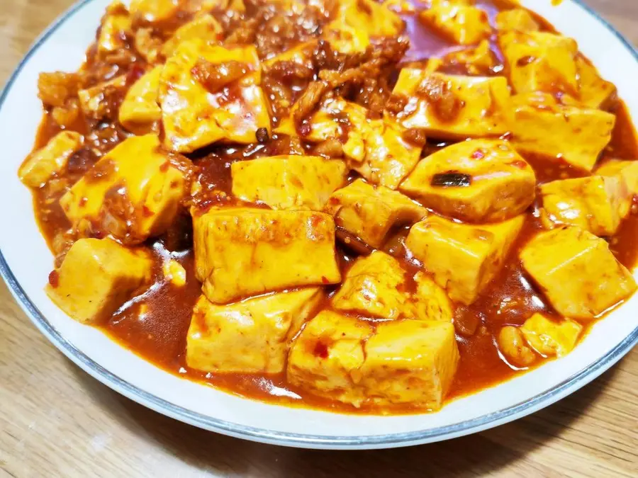 The next meal is mapo tofu step 0