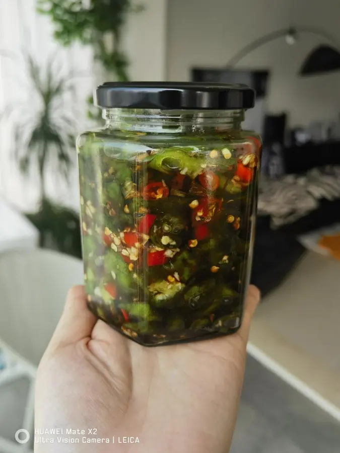 Quack rice pepper (pickled chili) step 0