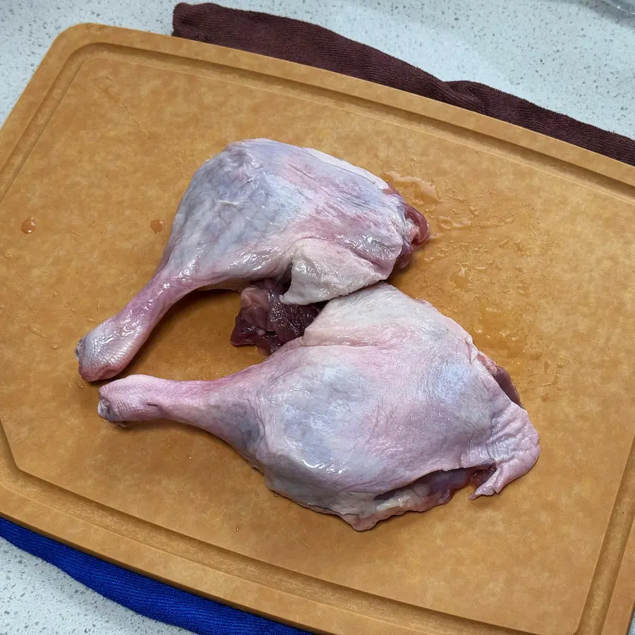 Braised duck leg (rice with less oil) step 0