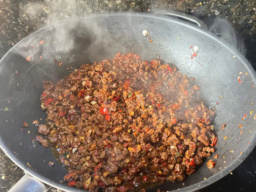 Super rice/simple version of homemade beef sauce step 0