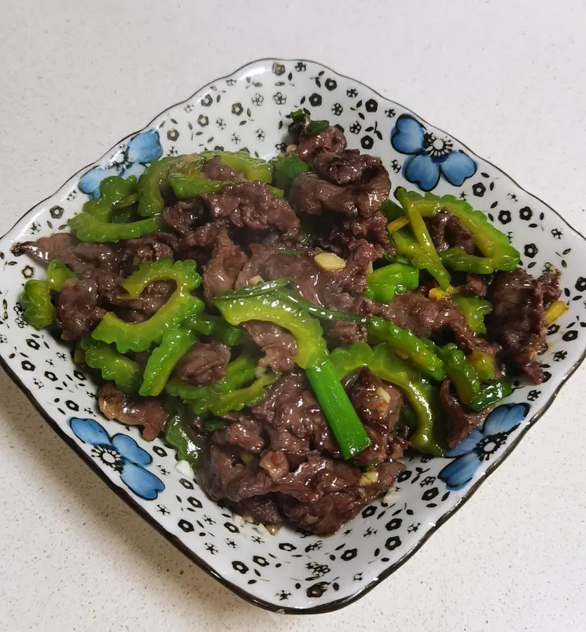  Stir-fried beef with bitter gourd, delicious rice!