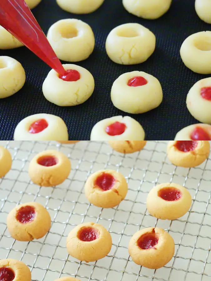 Japanese dessert master Kojima-sensei's recipe, strawberry jam cookies